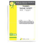Simon Says Stamp! Birch Press Design THANKS SUGAR SCRIPT Craft Dies 57148