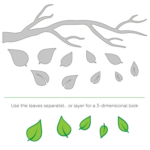 Simon Says Stamp! Honey Bee BRANCH AND LEAVES Dies hbds-bl