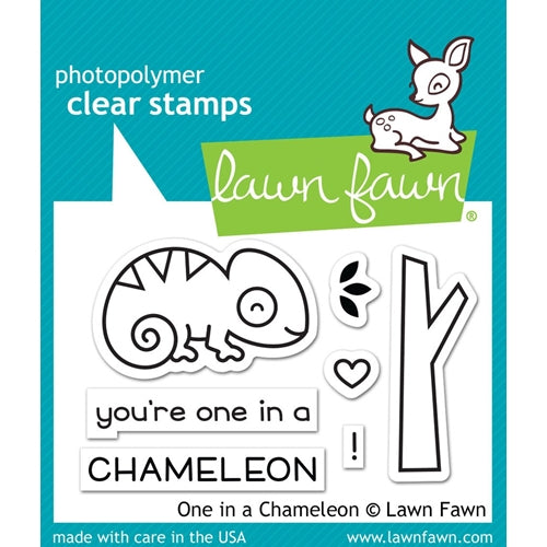 Simon Says Stamp! Lawn Fawn ONE IN A CHAMELEON Clear Stamps LF1549
