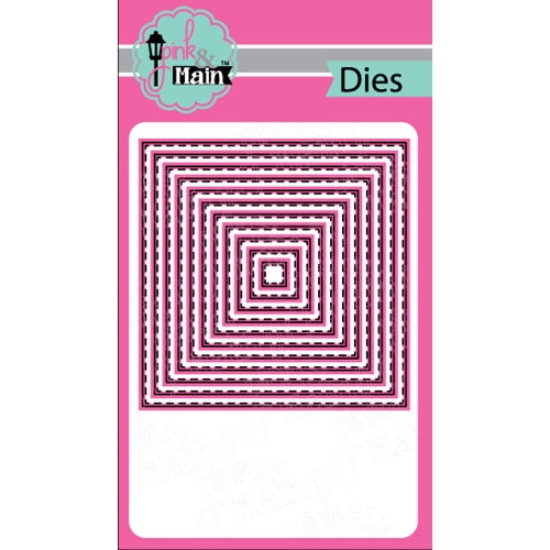 Simon Says Stamp! Pink and Main STITCHED SQUARES Dies PNM150