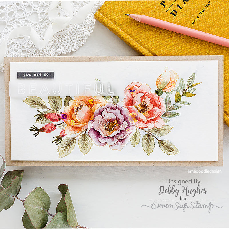Simon Says Stamp! Simon Says Clear Stamps BEAUTIFUL FLOWERS sss101826
