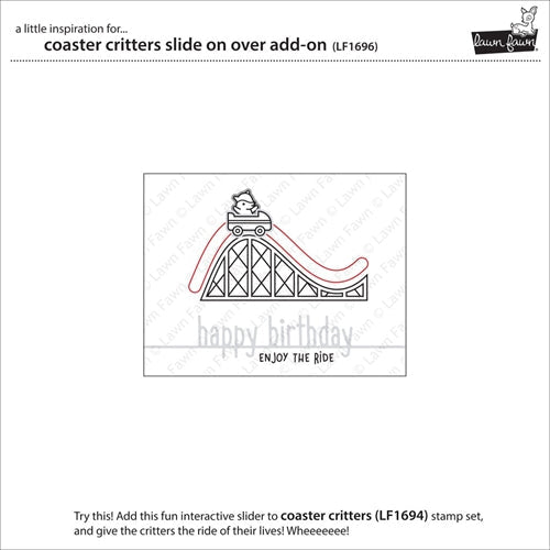Simon Says Stamp! Lawn Fawn COASTER CRITTERS SLIDE ON AND OVER ADD ON Die Cut LF1696