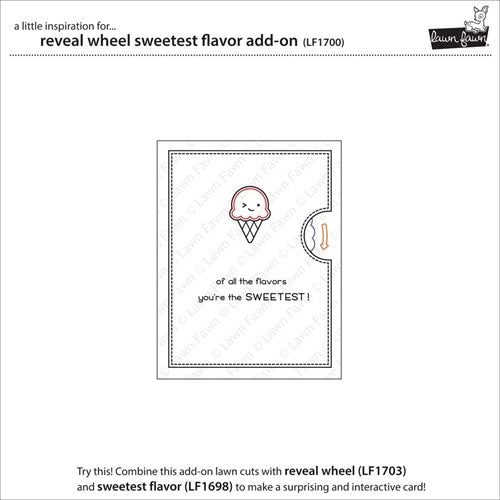 Simon Says Stamp! Lawn Fawn REVEAL WHEEL SWEETEST FLAVOR ADD ON Die Cuts LF1700