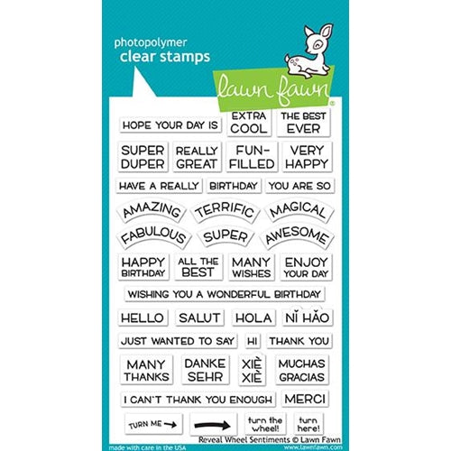 Simon Says Stamp! Lawn Fawn REVEAL WHEEL SENTIMENTS Clear Stamps LF1701