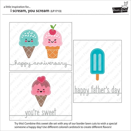 Simon Says Stamp! Lawn Fawn I SCREAM YOU SCREAM Die Cuts LF1713