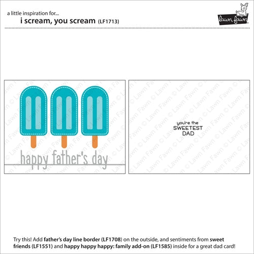 Simon Says Stamp! Lawn Fawn I SCREAM YOU SCREAM Die Cuts LF1713