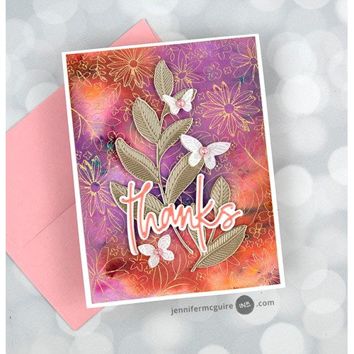 Simon Says Stamp! Memory Box THANKS JOTTED SCRIPT Craft Die 94011 | color-code:ALT5