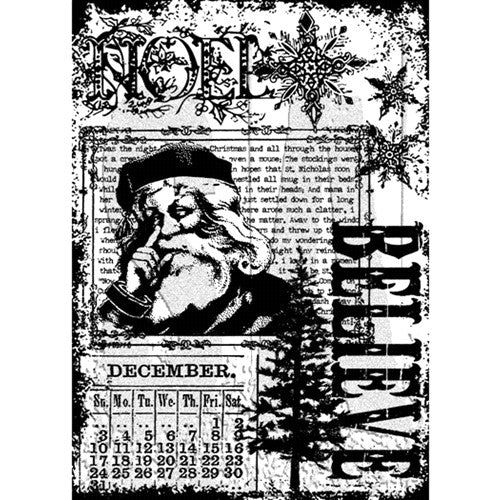 Simon Says Stamp! Tim Holtz Cling Rubber ATC Stamp CHRISTMAS MIRACLE COM025