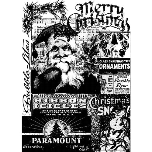 Simon Says Stamp! Tim Holtz Cling Rubber ATC Stamp FIRST CHRISTMAS COM026