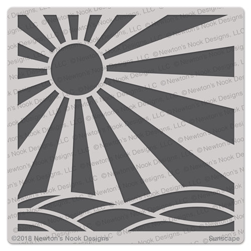 Simon Says Stamp! Newton's Nook Designs SUNSCAPE Stencil NN1806T02
