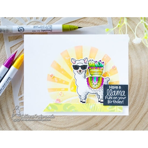 Simon Says Stamp! Newton's Nook Designs SUNSCAPE Stencil NN1806T02