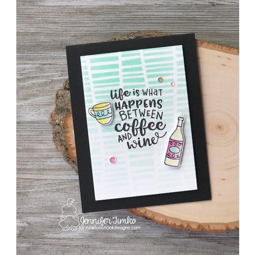 Simon Says Stamp! Newton's Nook Designs COFFEE AND WINE Clear Stamps NN1806S05