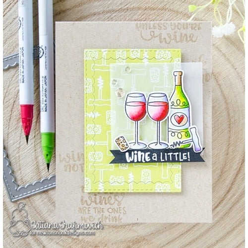 Simon Says Stamp! Newton's Nook Designs WINE A LITTLE Clear Stamps NN1806S04