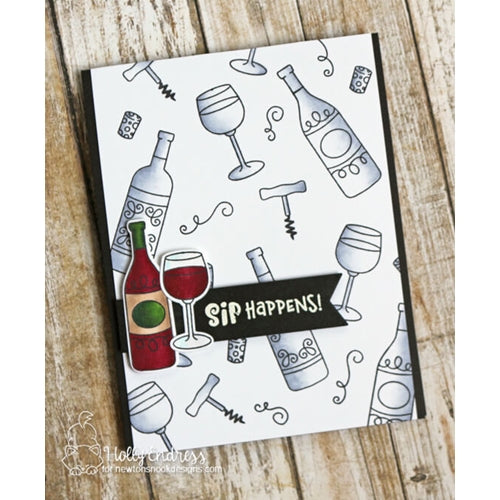Simon Says Stamp! Newton's Nook Designs WINE A LITTLE Clear Stamps NN1806S04