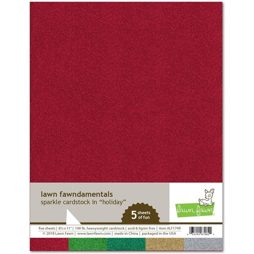 Simon Says Stamp! Lawn Fawn HOLIDAY Sparkle 8.5 x 11 Cardstock LF1749