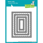 Simon Says Stamp! Lawn Fawn REVERSE STITCHED SCALLOPED RECTANGLE WINDOWS Die Cuts LF1800