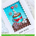 Simon Says Stamp! Lawn Fawn REVERSE STITCHED SCALLOPED RECTANGLE WINDOWS Die Cuts LF1800