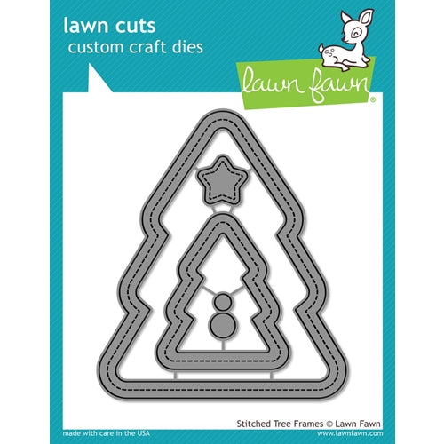 Simon Says Stamp! Lawn Fawn STITCHED CHRISTMAS TREE FRAMES Die Cuts LF1798