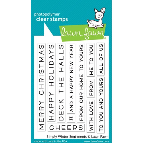Simon Says Stamp! Lawn Fawn SIMPLY WINTER SENTIMENTS Clear Stamps LF1771
