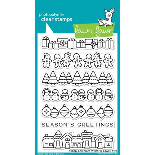 Simon Says Stamp! Lawn Fawn SIMPLY CELEBRATE WINTER Clear Stamps LF1769