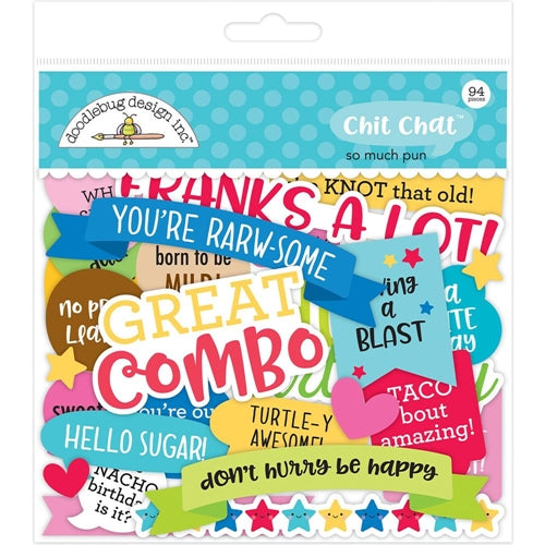 Simon Says Stamp! Doodlebug SO MUCH PUN CHIT CHAT Die Cuts Odds and Ends 6056
