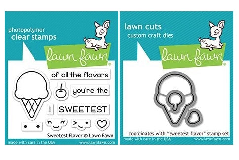 Simon Says Stamp! Lawn Fawn SET SWEETEST FLAVORS Clear Stamps and Dies MLFSF