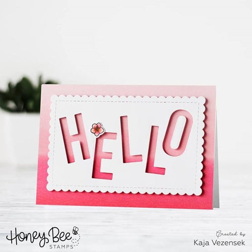 Simon Says Stamp! Honey Bee SCALLOP A7 CARD FRAMES Dies hbds-sa7