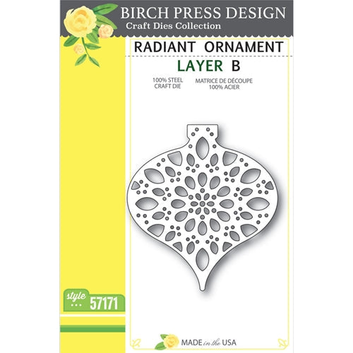 Simon Says Stamp! Birch Press Design RADIANT ORNAMENT LAYER SET Craft Dies 56081