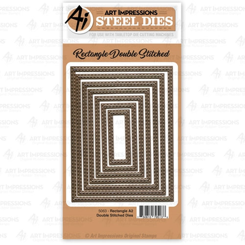 Simon Says Stamp! Art Impressions RECTANGLE A2 Double Stitched Steel Dies 5063