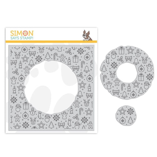 Simon Says Stamp! Simon Says Cling Rubber Stamp CENTER CUT HOLIDAY ICONS sss101885