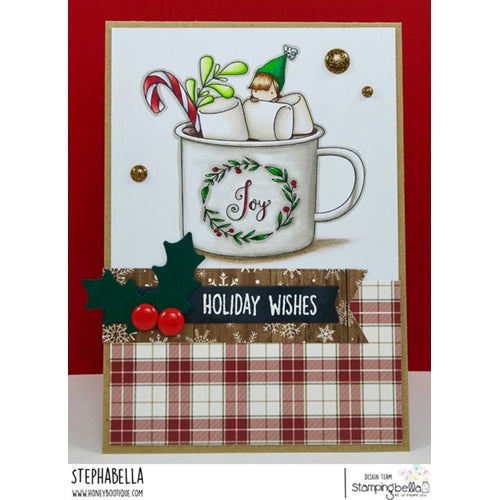 Simon Says Stamp! Stamping Bella Cling Stamp TEENY TINY TOWNIE HOT CHOCOLATE eb751