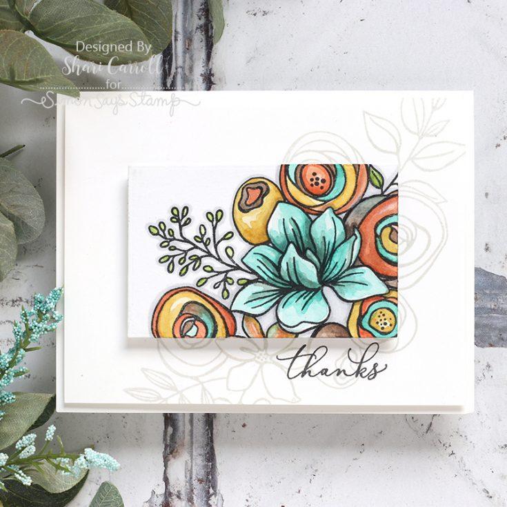 Simon Says Stamp! Simon Says Clear Stamps SKETCHED FLOWERS sss101830