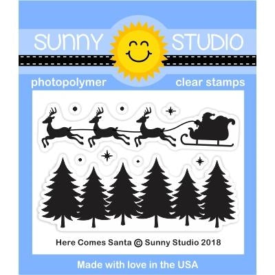 Simon Says Stamp! Sunny Studio HERE COMES SANTA Clear Stamps SSCL 209