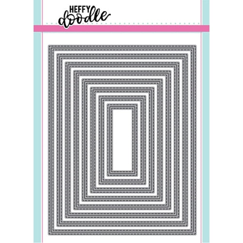 Simon Says Stamp! Heffy Doodle IMPERIAL STITCHED RECTANGLES Dies hfd0098