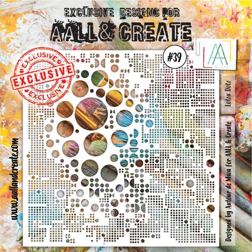 Simon Says Stamp! AALL & Create LOTZA DOTS Stencil 6x6 aal10039