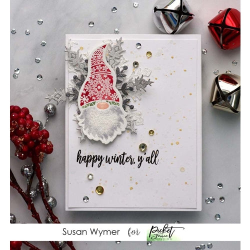 Simon Says Stamp! Picket Fence Studios A GNOME WINTER Clear Stamp Set s126