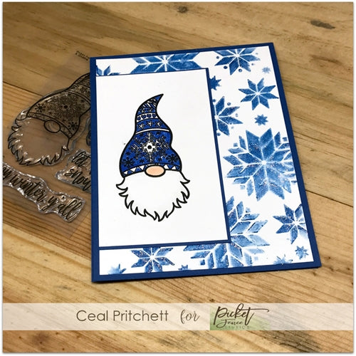 Simon Says Stamp! Picket Fence Studios A GNOME WINTER Clear Stamp Set s126