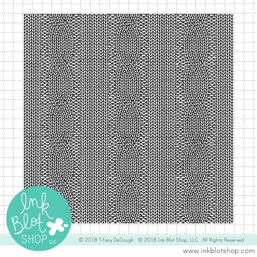Simon Says Stamp! Ink Blot Shop Clear Stamp CABLE KNIT BACKGROUND inbl052