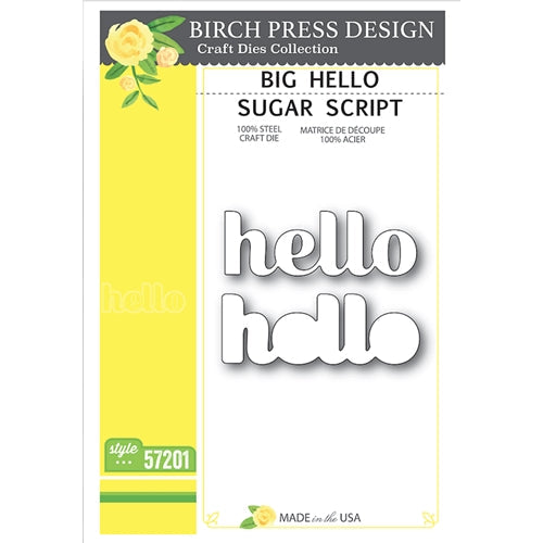 Simon Says Stamp! Birch Press Design BIG HELLO SUGAR SCRIPT Craft Dies 57201