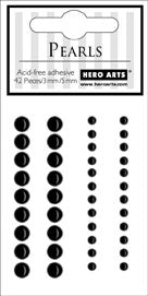 Simon Says Stamp! Hero Arts 42 Accent Pearls MIDNIGHT BLACK ch172
