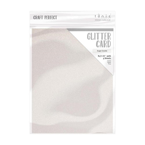 Simon Says Stamp! Tonic SUGAR CRYSTAL 8.5 x 11 Glitter Cardstock 9968e