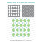 Simon Says Stamp! Newton's Nook Designs ARGYLE Stencil Set NN1811T01