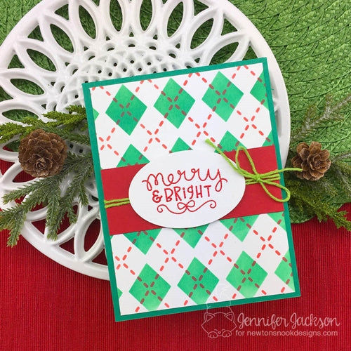 Simon Says Stamp! Newton's Nook Designs ARGYLE Stencil Set NN1811T01