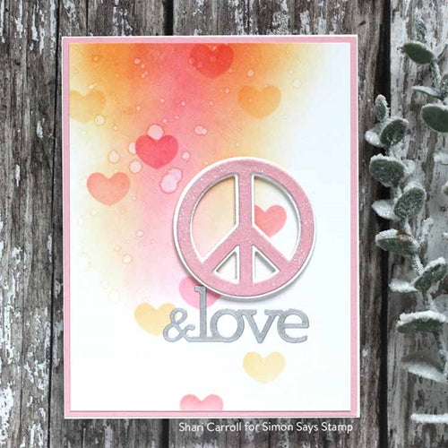 Simon Says Stamp! CZ Design PEACE & LOVE Wafer Dies czd44 You Are Love | color-code:ALT0