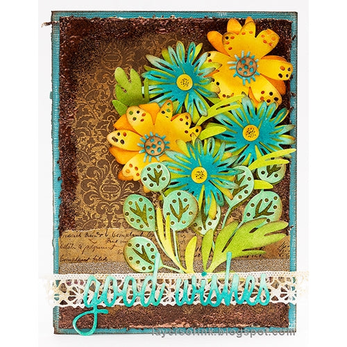 Simon Says Stamp! Tim Holtz Sizzix FUNKY FLORAL LARGE Die Thinlits 664158 | color-code:ALT7