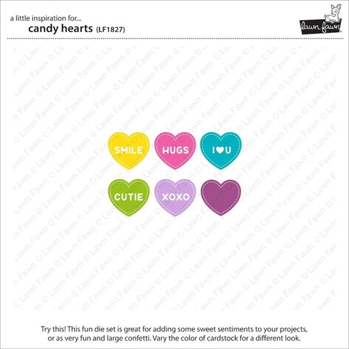 Simon Says Stamp! Lawn Fawn CANDY HEARTS Die Cuts LF1827
