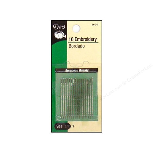 Simon Says Stamp! Dritz 16 EMBROIDERY NEEDLES Size 7 56e7