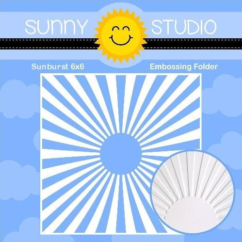 Simon Says Stamp! Sunny Studio SUNBURST Embossing Folder SSMB 104