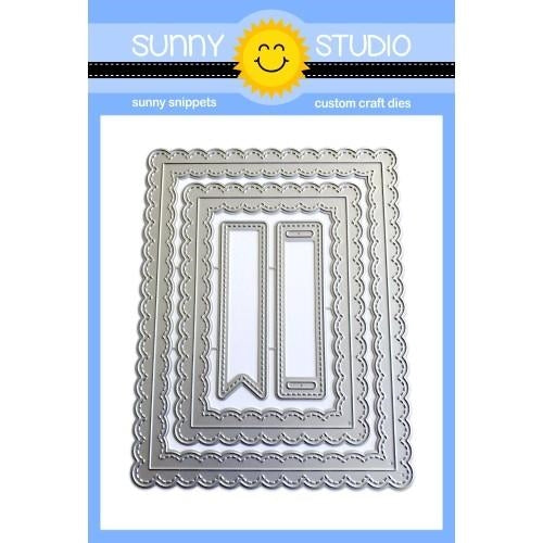 Simon Says Stamp! Sunny Studio FANCY FRAMES RECTANGLE Dies SunnySS 092