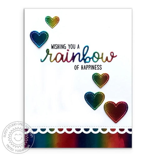 Simon Says Stamp! Sunny Studio OVER THE RAINBOW Clear Stamps SSCL 225